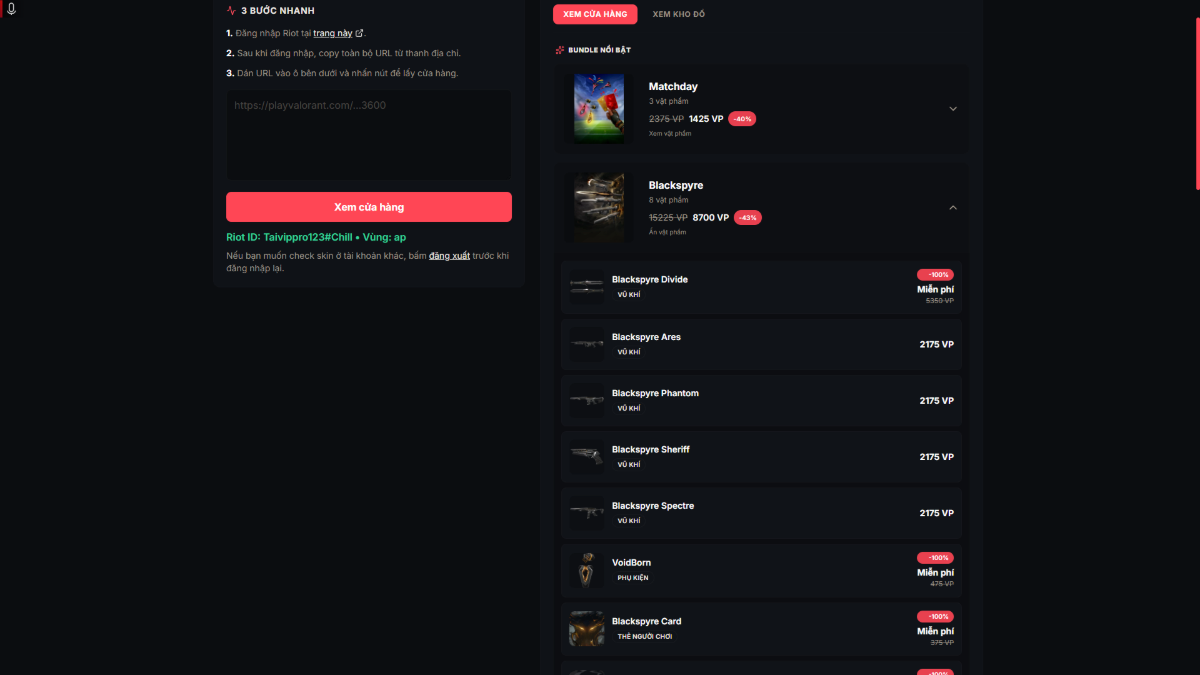 Valocheck screenshot