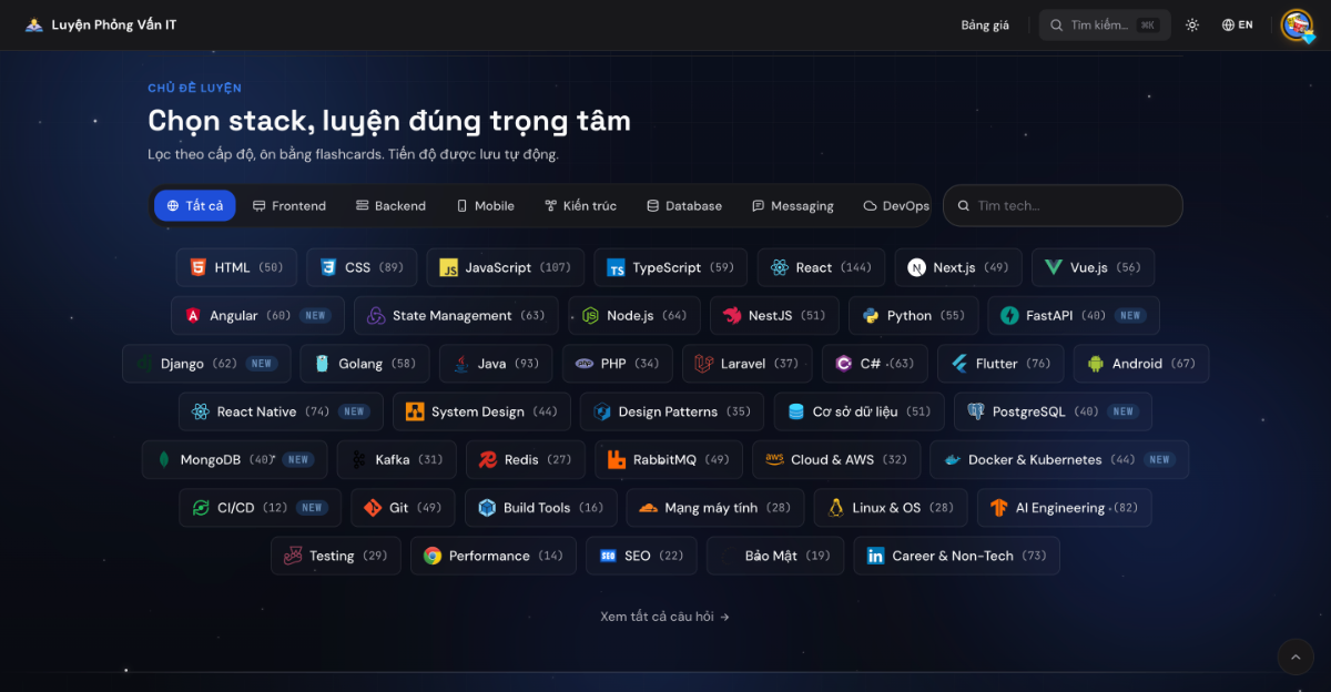 Luyện Phỏng Vấn screenshot