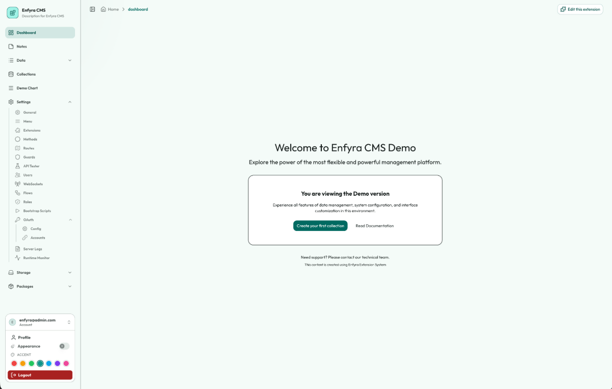Enfyra screenshot