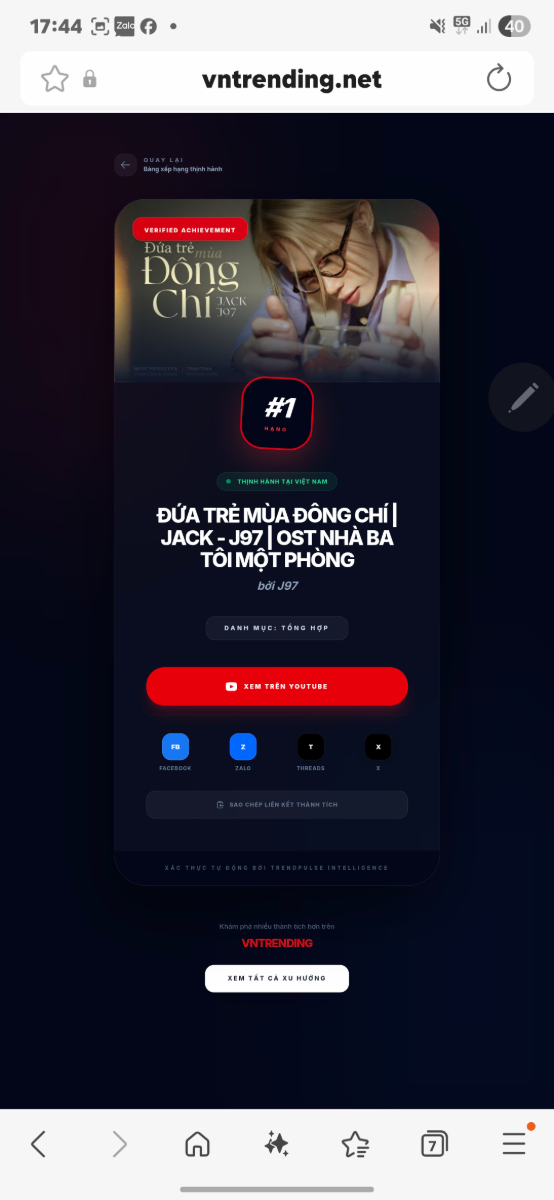 Vntrending screenshot