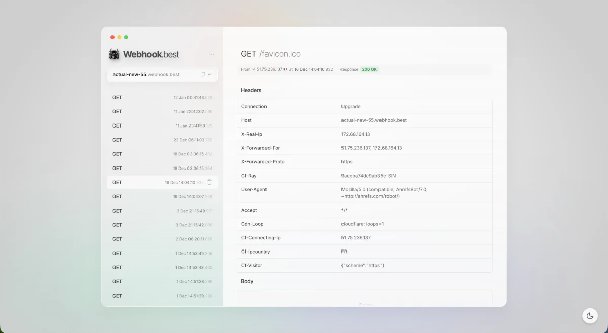 Online Webhook Tester screenshot