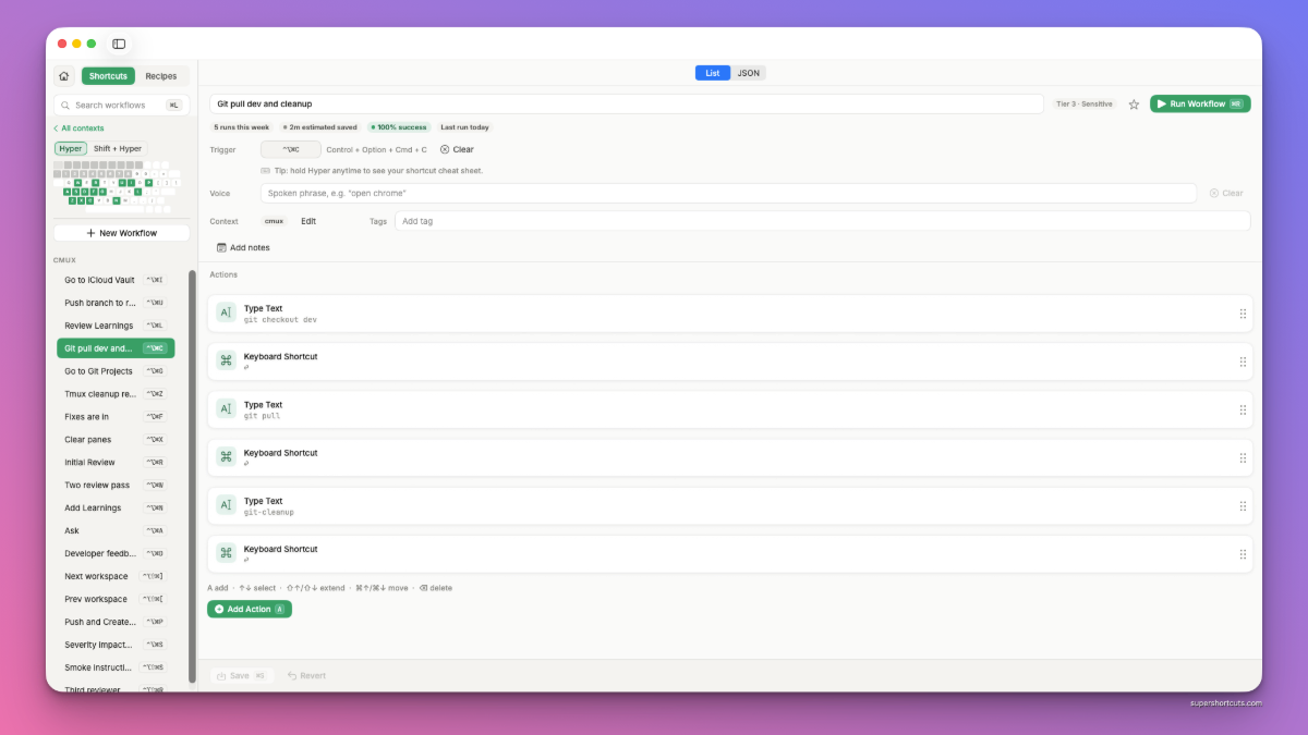 Super Shortcuts screenshot