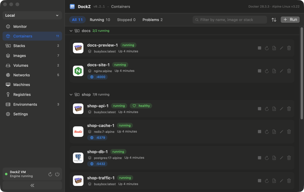 Dockz screenshot