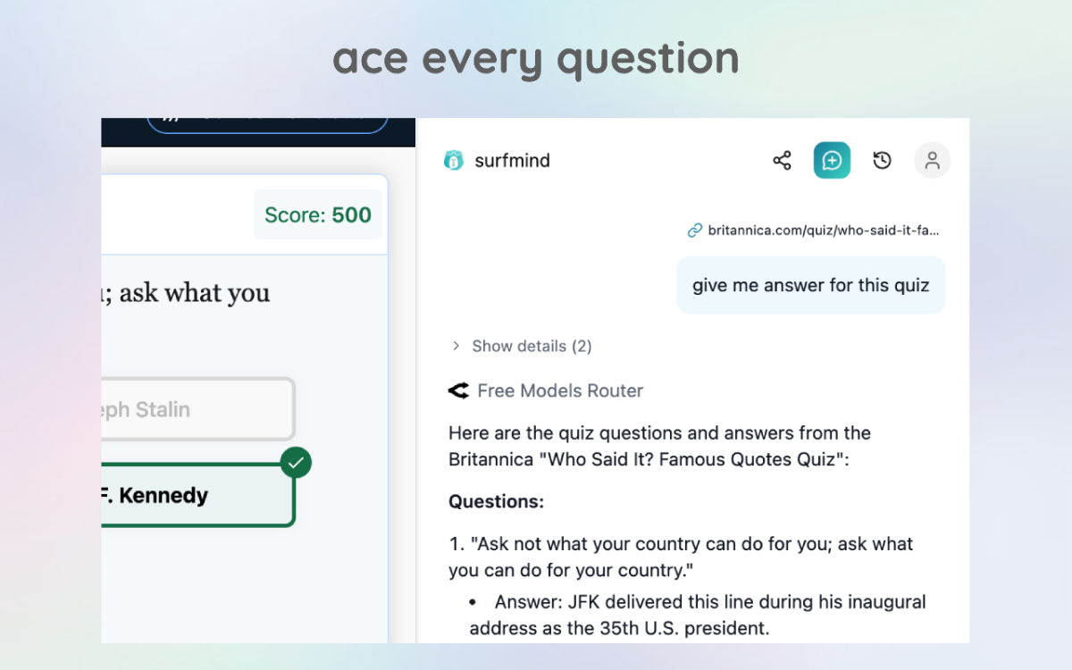 SurfMind screenshot