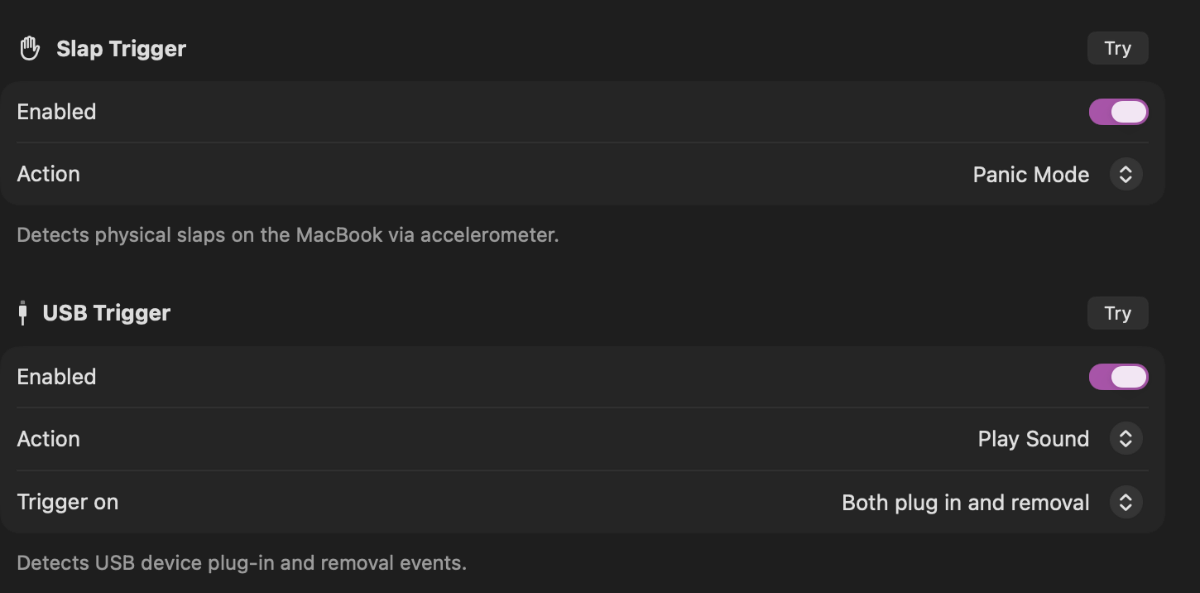 Slap2Actions screenshot