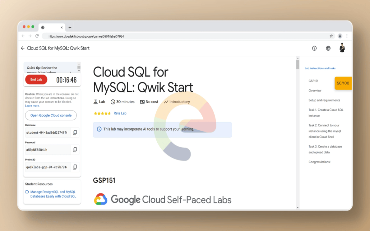 Google Cloud Skills Boost - Helper screenshot