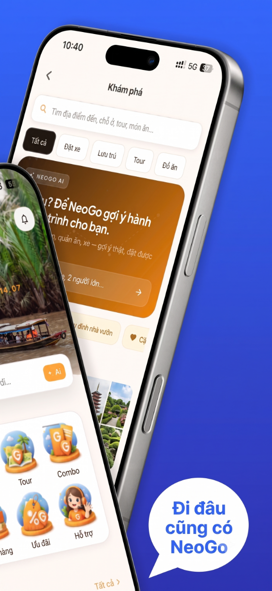 NeoGo: Đặt xe, Đồ ăn, Du lịch App screenshot