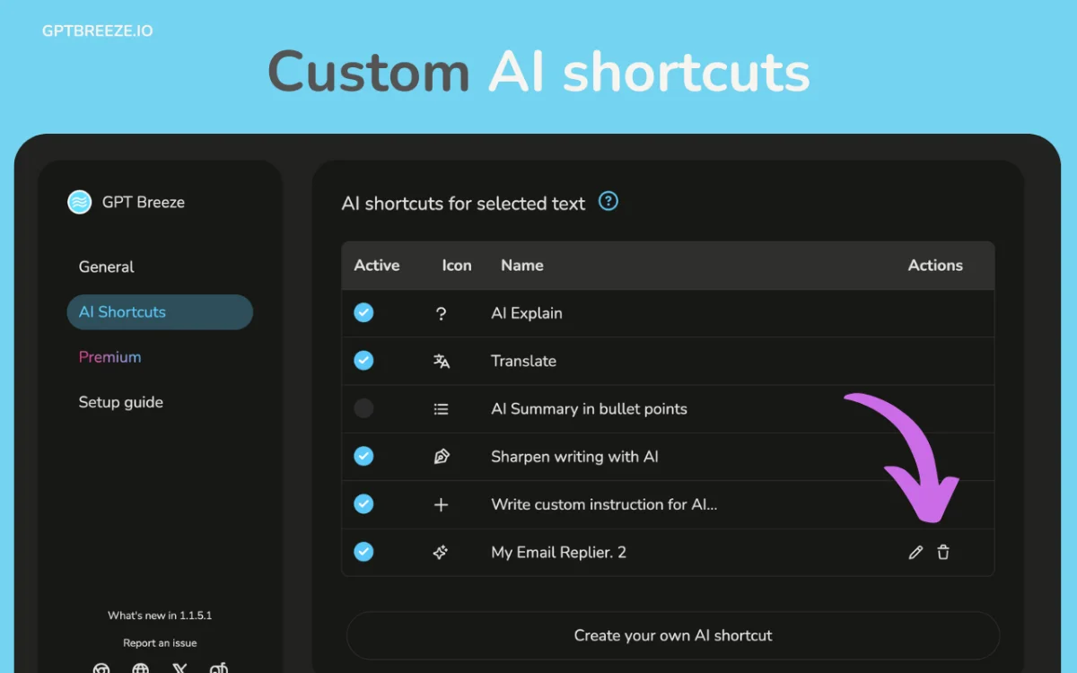 GPT Breeze screenshot