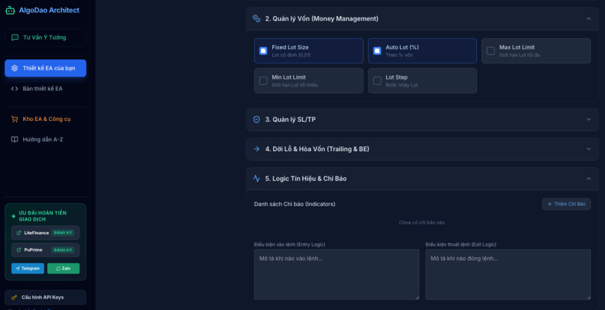 AlgoDao Architect screenshot