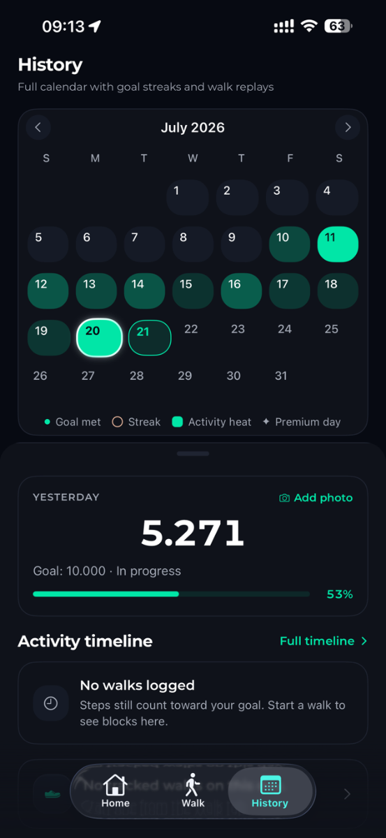 Pacewalk App screenshot