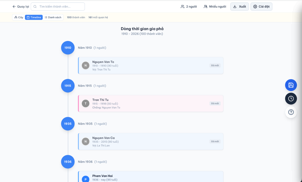 Gia phả số screenshot