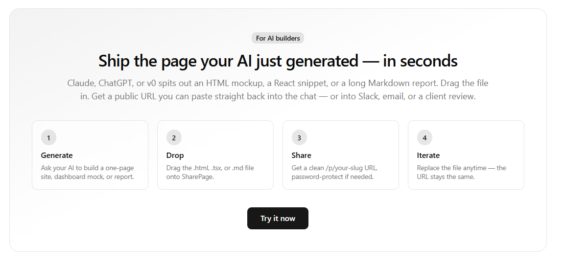 SharePage screenshot