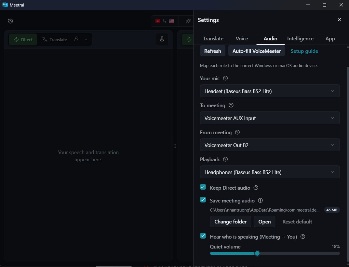 Meetral screenshot