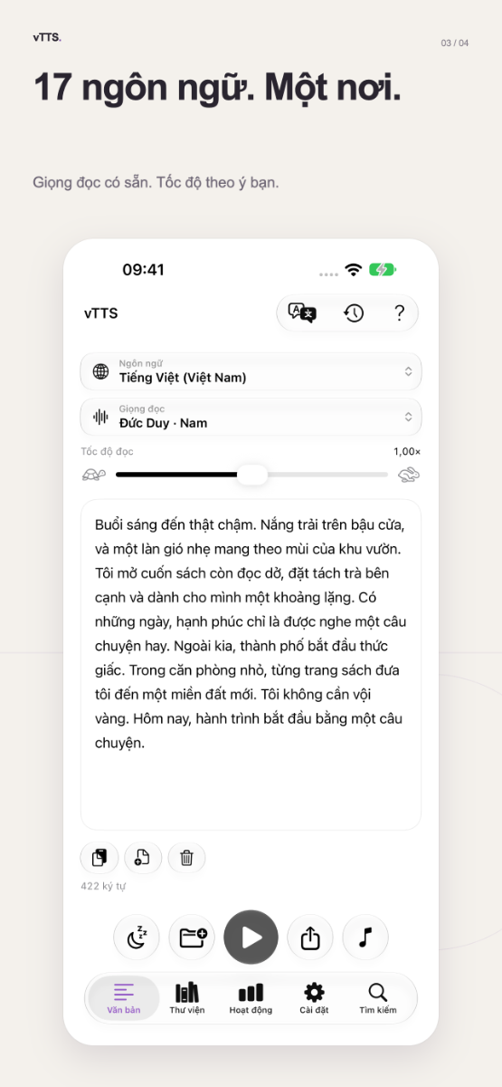 vTTS: Văn bản thành giọng nói screenshot