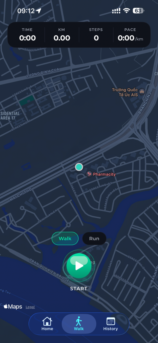Pacewalk App screenshot