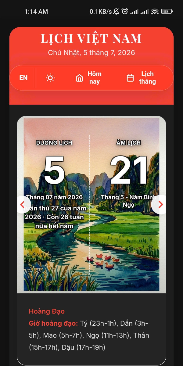 Lịch Việt screenshot