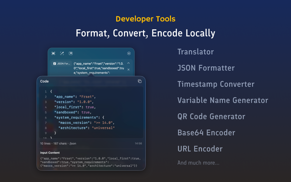 Frset screenshot