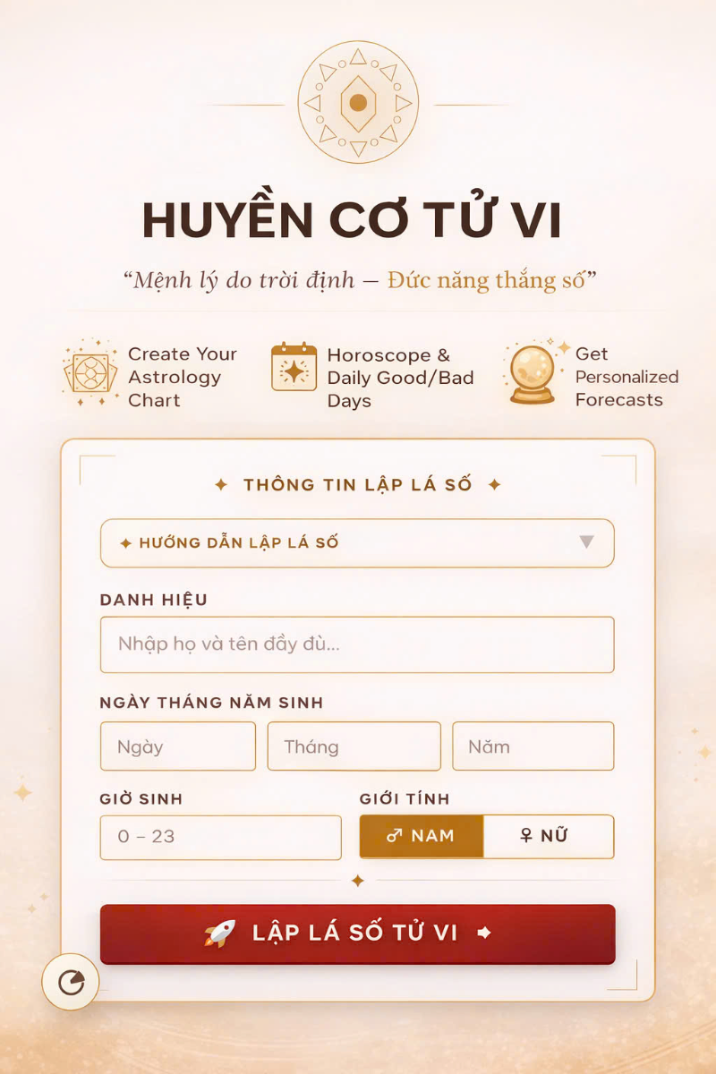 Huyền Cơ Tử Vi screenshot