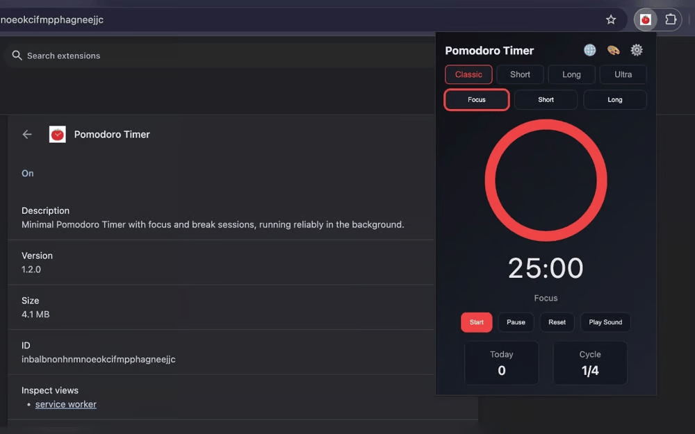 Pomodoro Timer screenshot