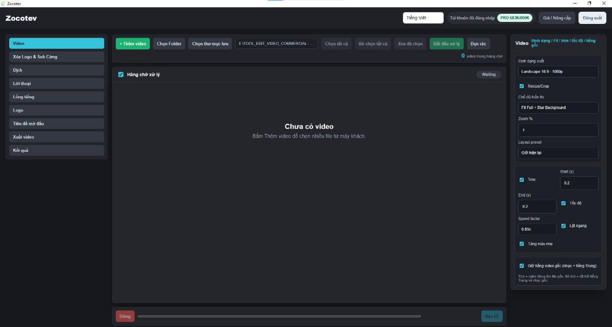 Zocotev screenshot
