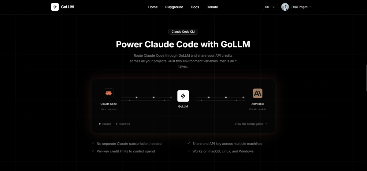 GoLLM screenshot