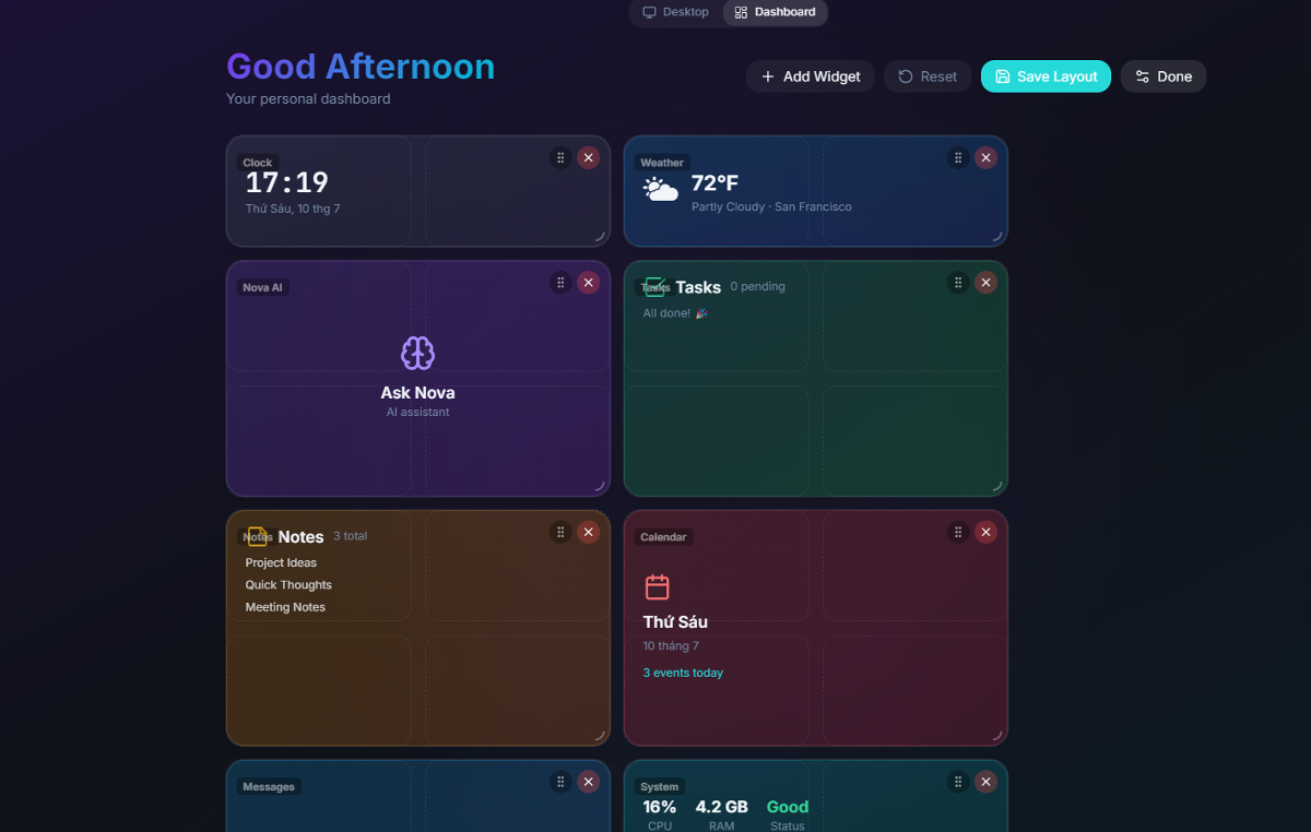 UniverseOS screenshot