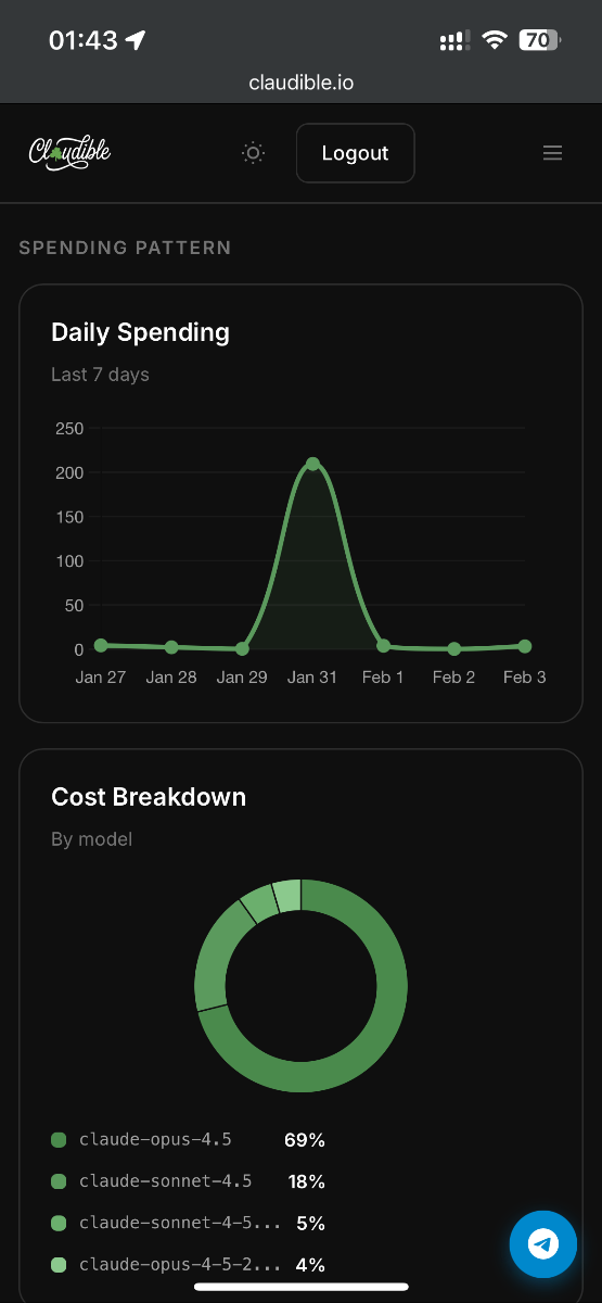 Claudible screenshot