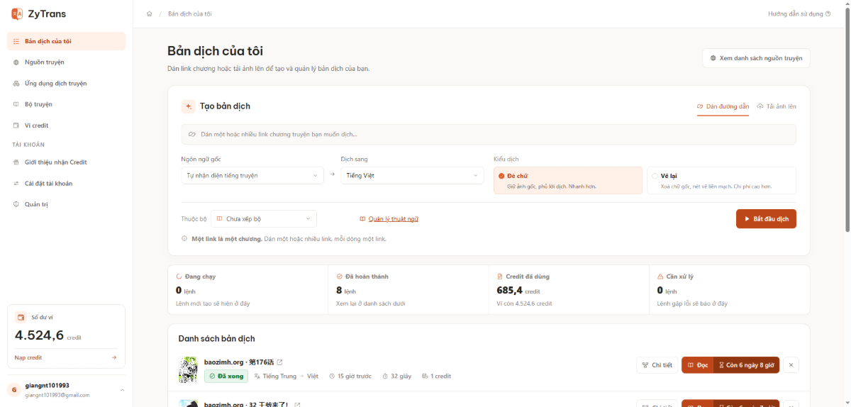 ZyTrans screenshot