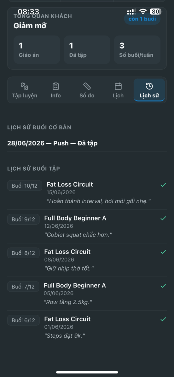CoachLog screenshot
