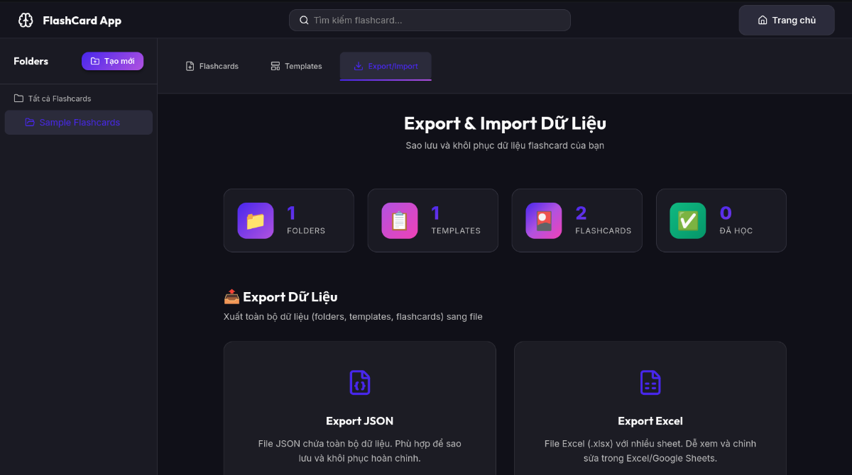 FlashCard screenshot
