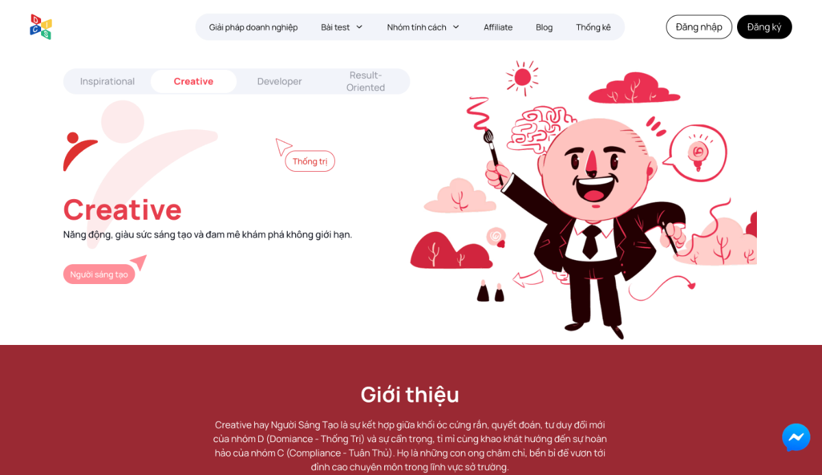 Trắc nghiệm tính cách DISC screenshot