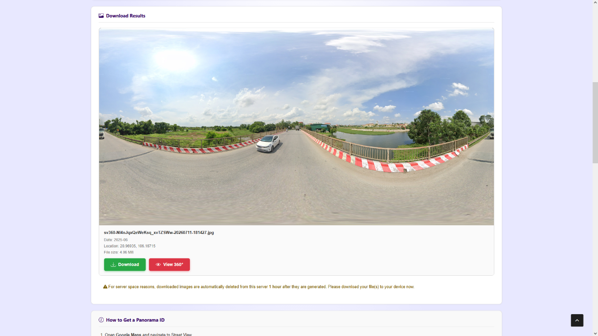 Google Maps Street View 360° Downloader screenshot
