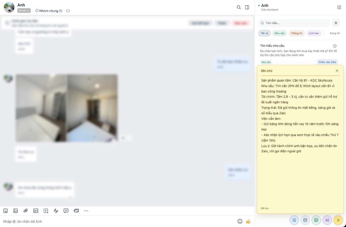 Zalo Assistant screenshot