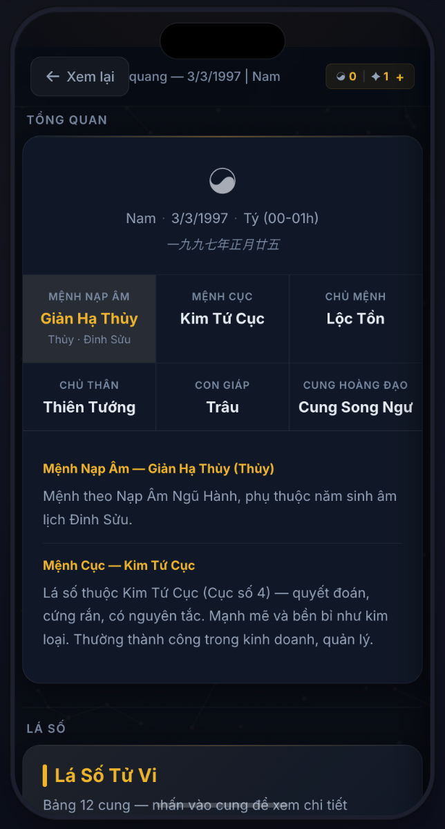 Xem Tử Vi Đẩu Số Online screenshot