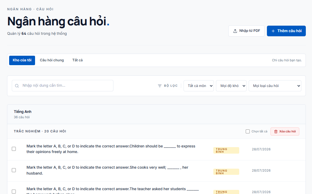 Examix screenshot