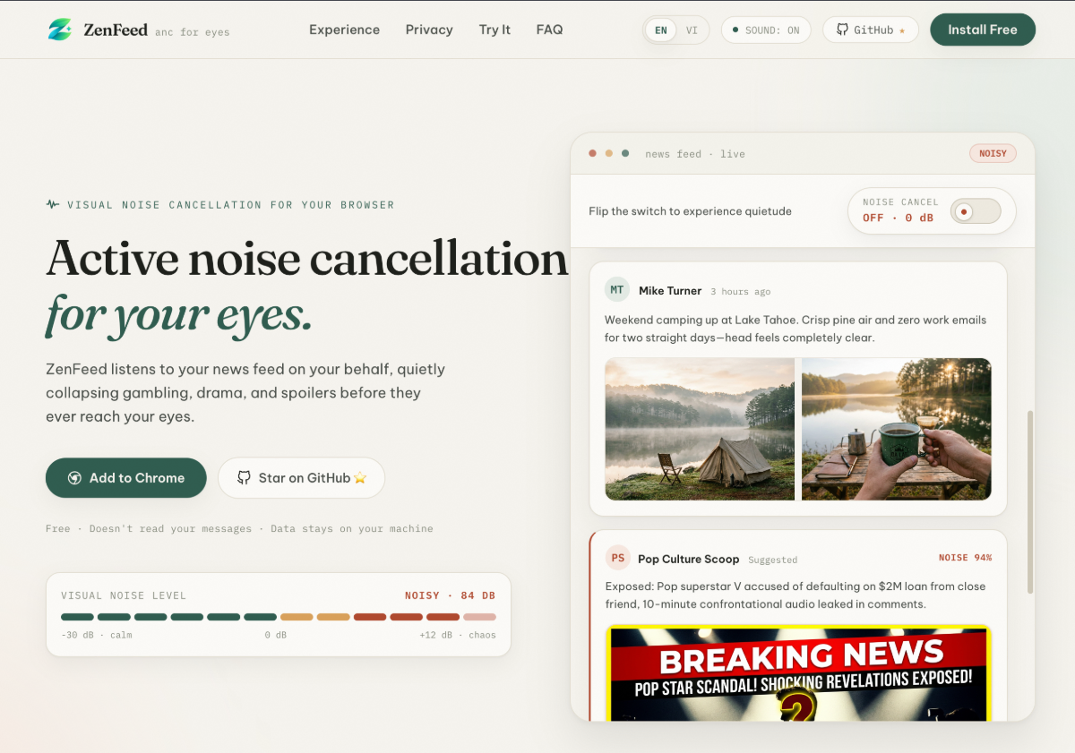 ZenFeed screenshot