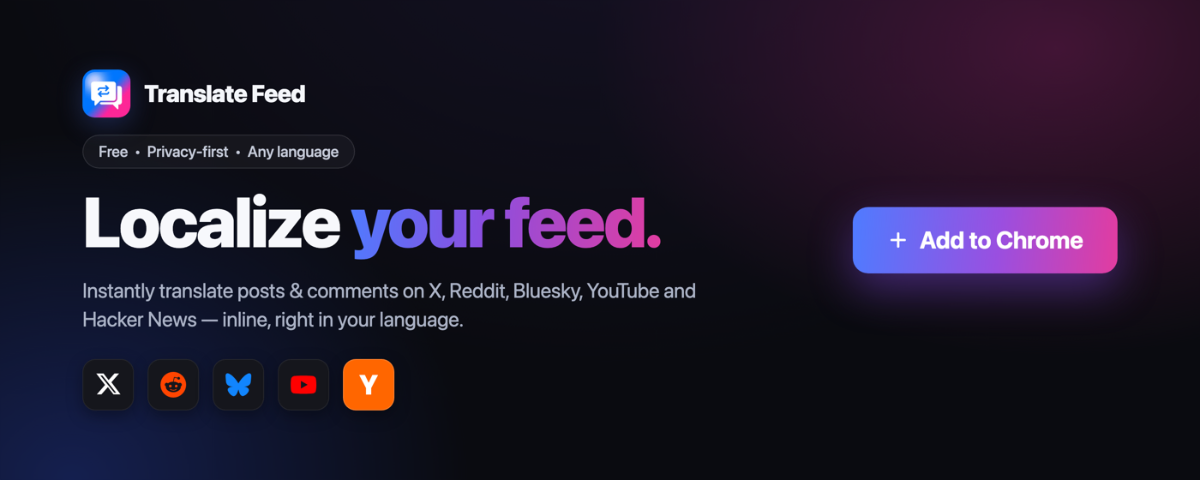 Localize Your Feed screenshot