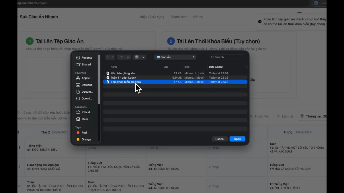 Sửa Giáo Án Nhanh screenshot
