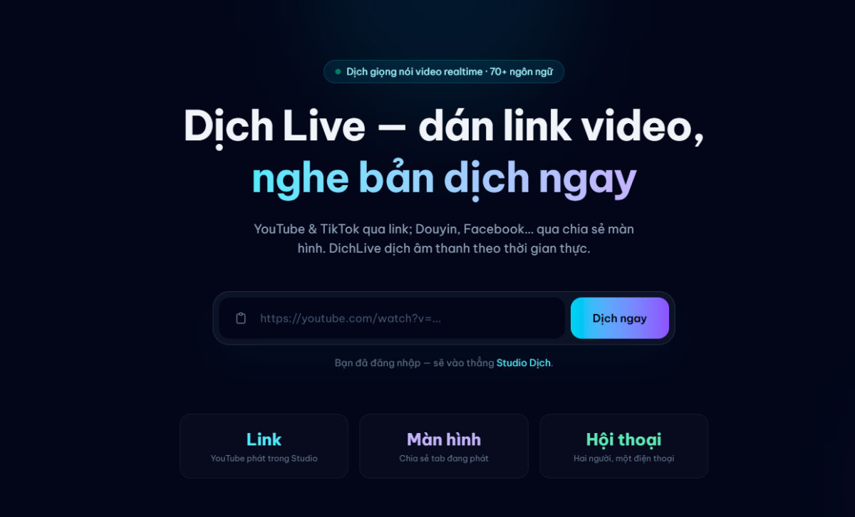 Dịch Live screenshot