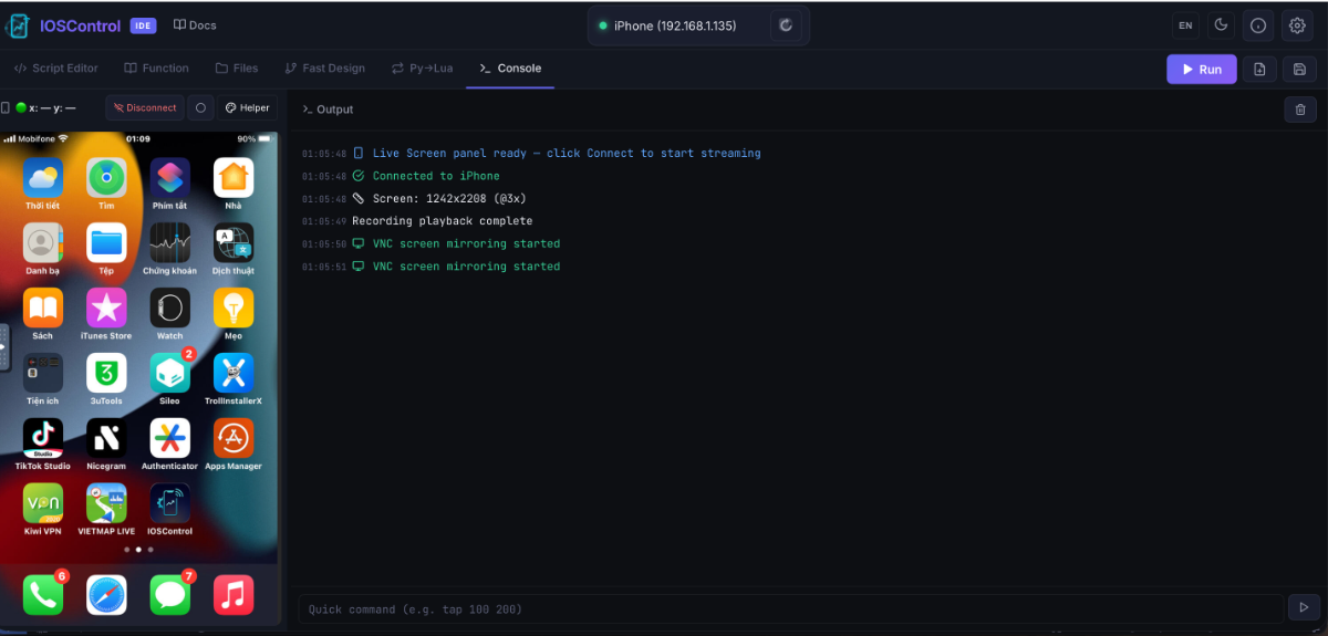 IOSControl screenshot 2