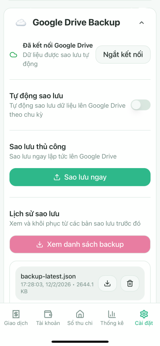 Sổ Thu Chi screenshot