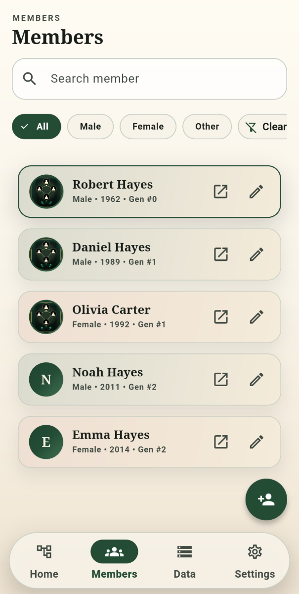 Family Tree screenshot