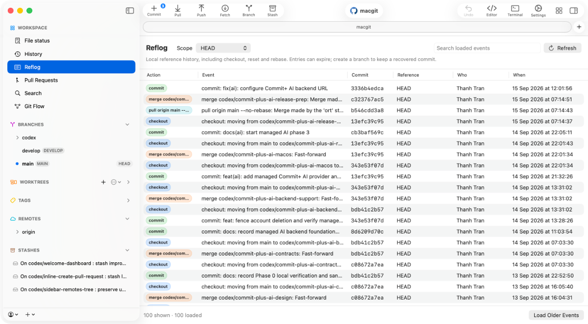Commit+ screenshot