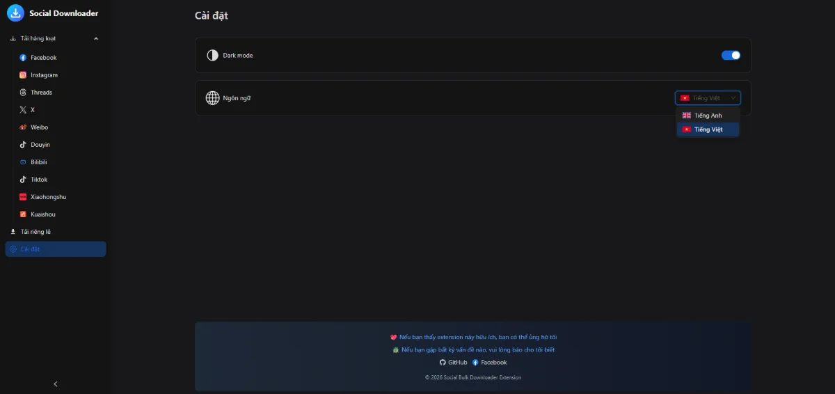 Social Bulk Downloader screenshot
