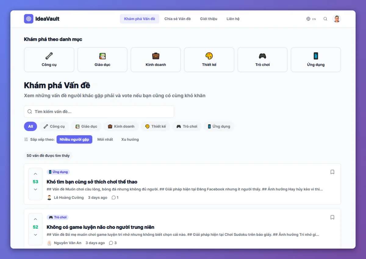 IdeaVault screenshot