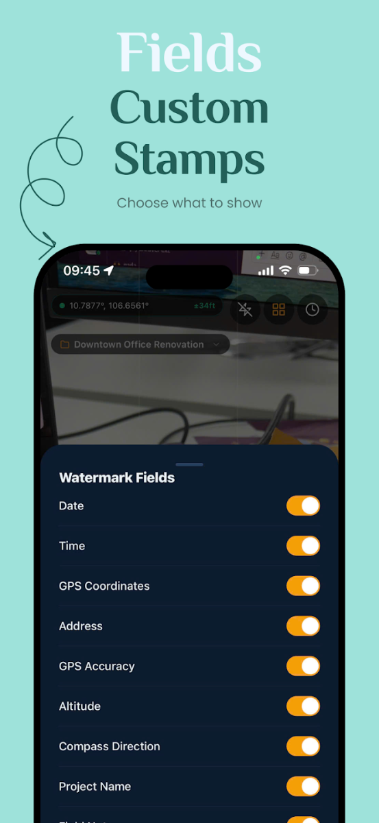 FieldStamp: GPS Camera App screenshot