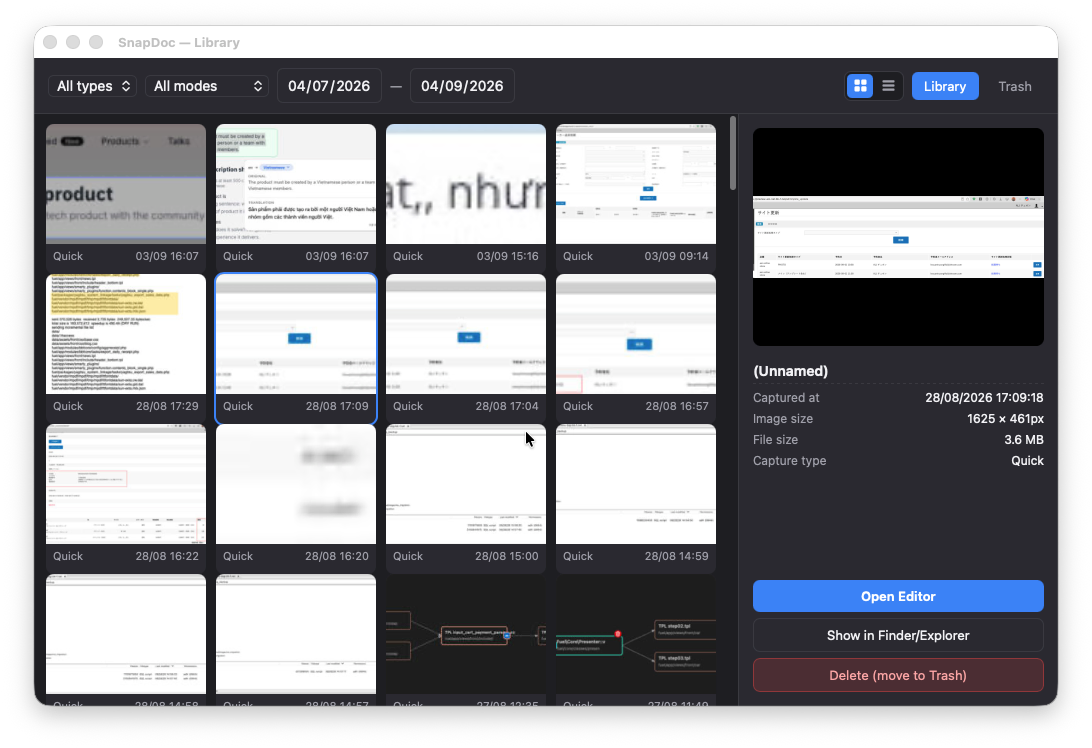 Snapdoc screenshot