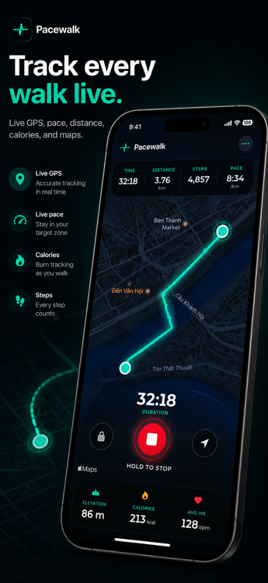 Pacewalk App screenshot