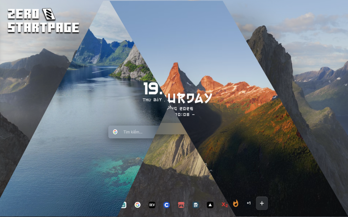 Zero Startpage screenshot