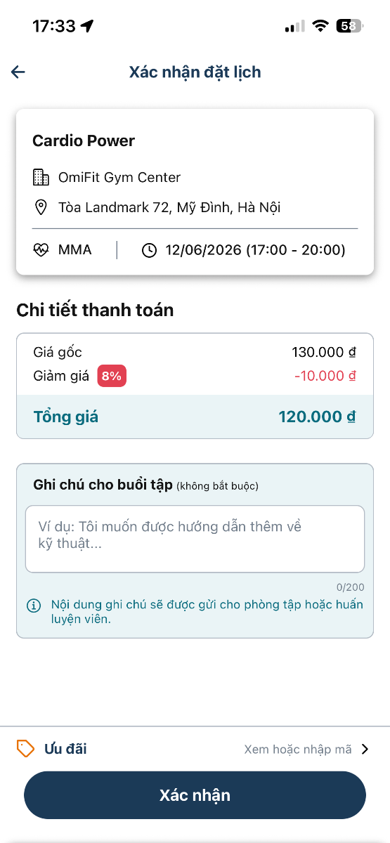 OmiFit screenshot